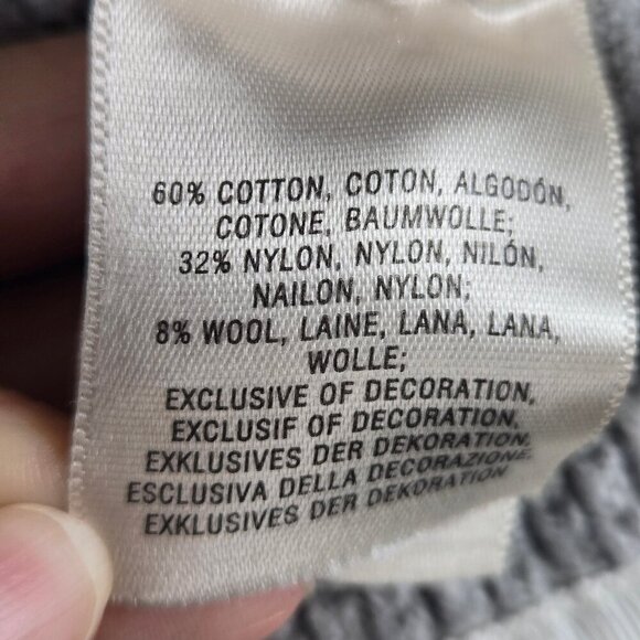 Anthropolgie MOTH Blakely Knit Blazer Size Small Gray White Trim 1 Button Close - Picture 12 of 15